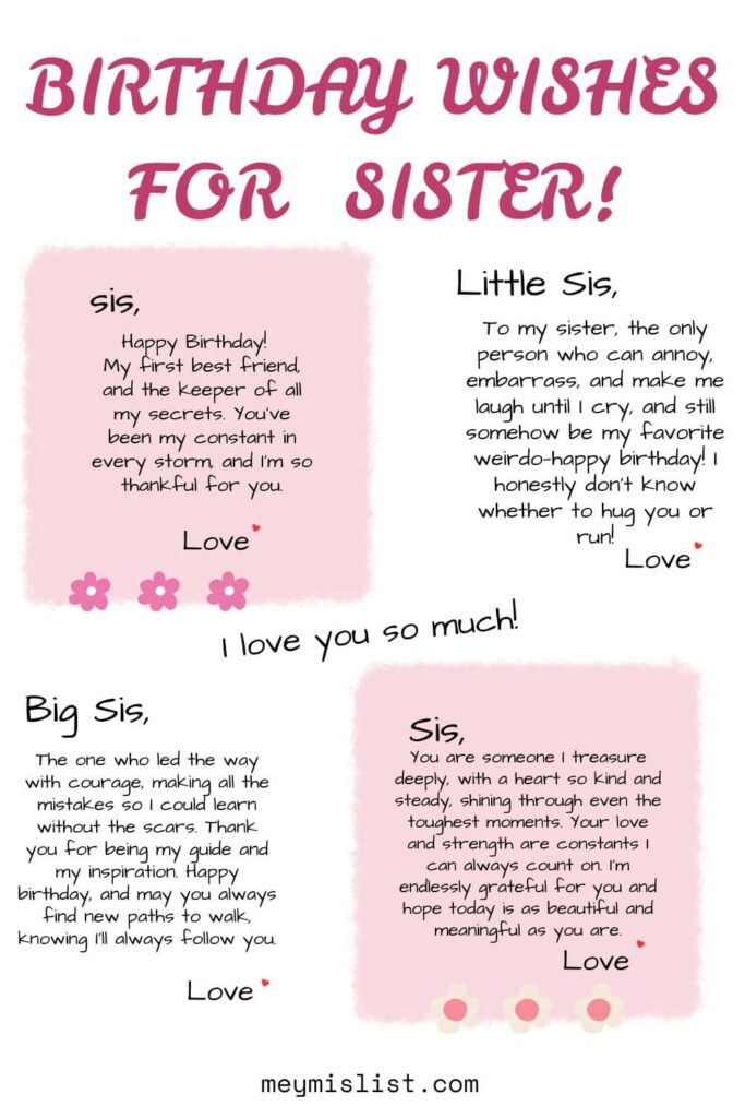 happy birthday sister