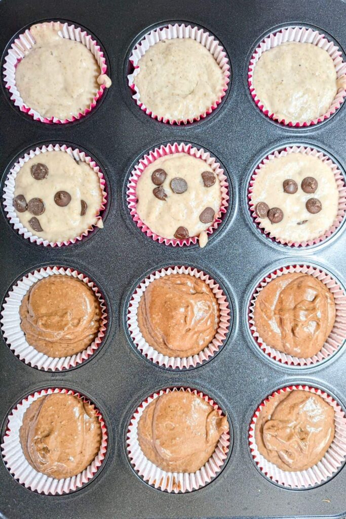 raspberry banana muffins