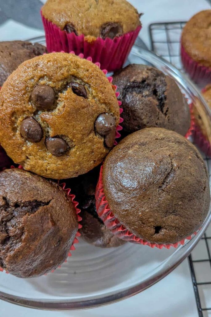 raspberry banana muffins