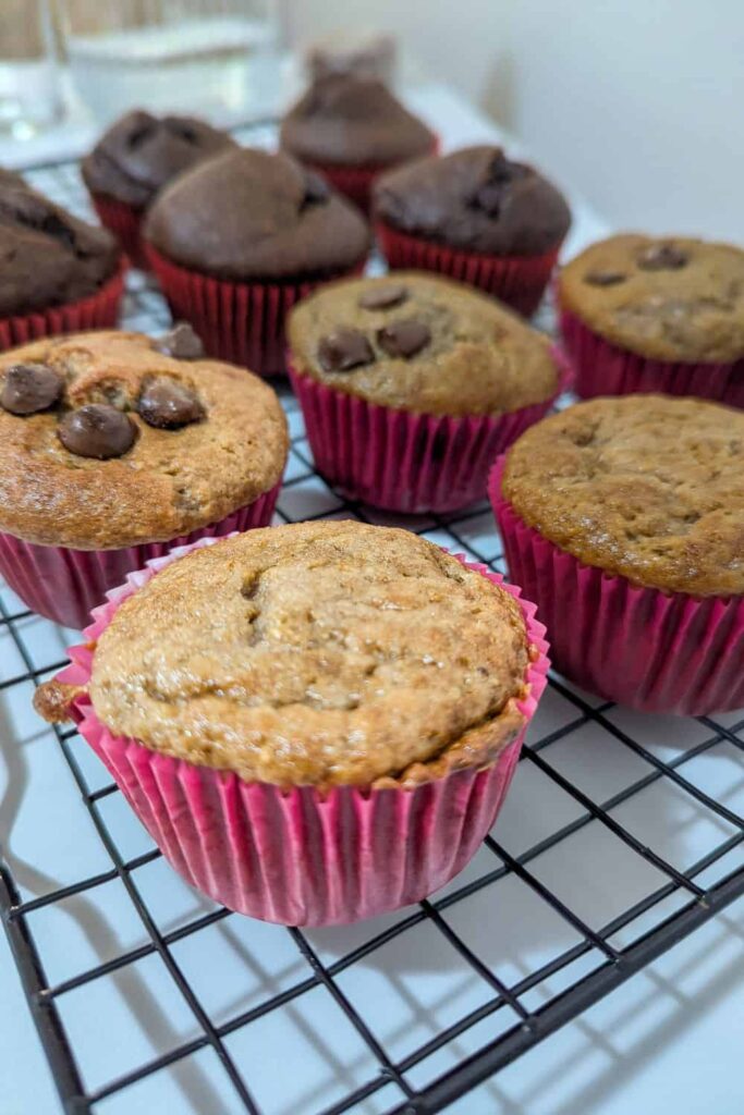 raspberry banana muffins