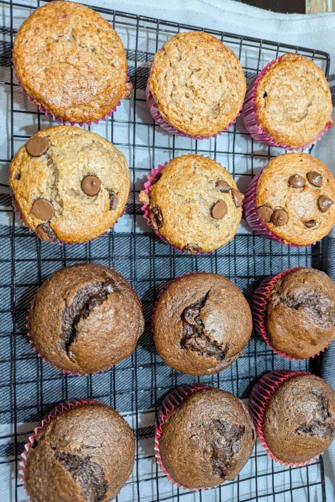 raspberry banana muffins