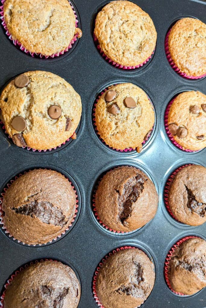 raspberry banana muffins