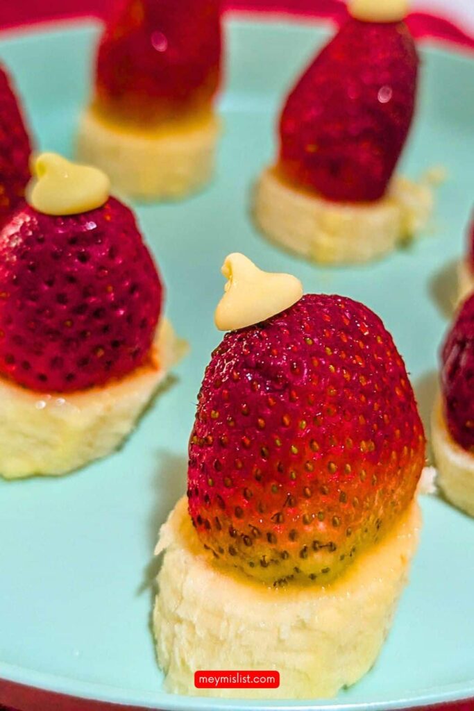 christmas hats strawberry banana