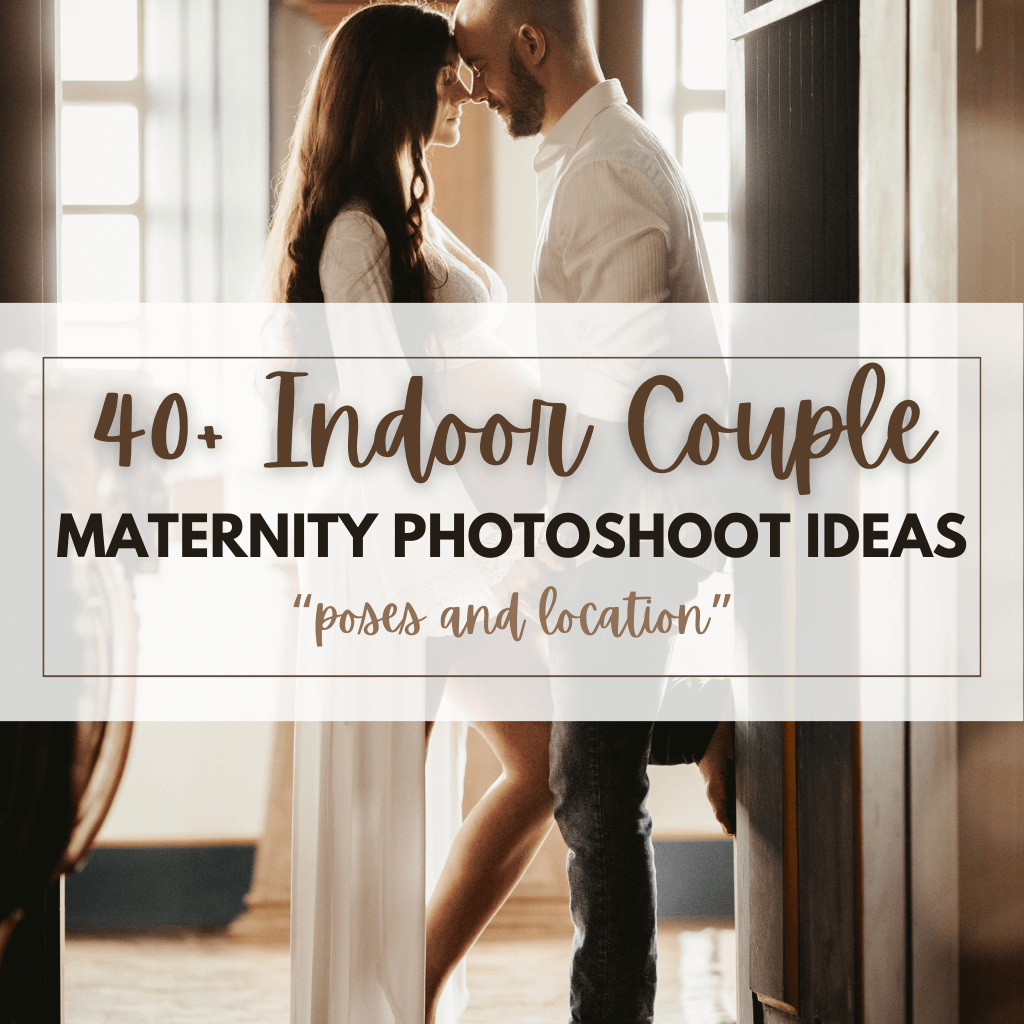 indoor couple maternity photoshoot