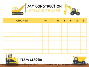 12 Free Printable Chore Chart for 5 Year Old | MeymisList