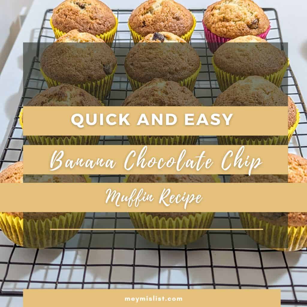 banana chocolate chip muffin recipe